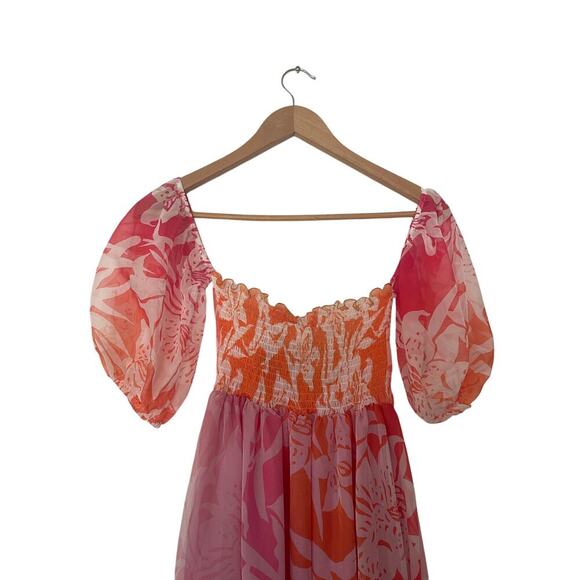 NWT Chio Di Stefania Sheer Maxi Dress Size Medium - Picture 5 of 7